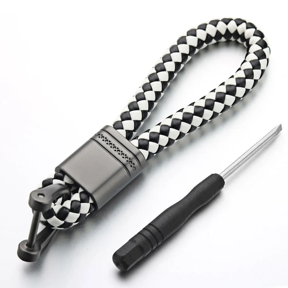 Leather Rope KeyChain For Car