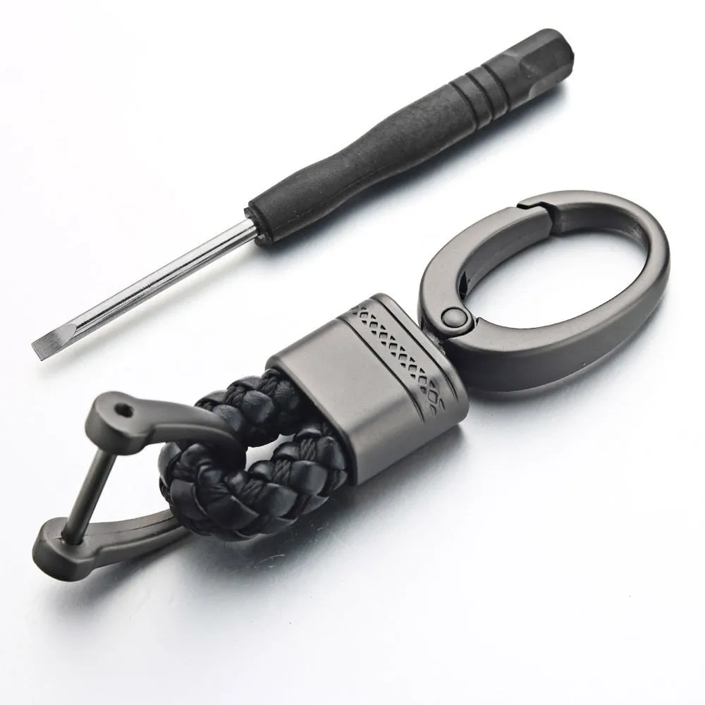 Leather Rope KeyChain For Car