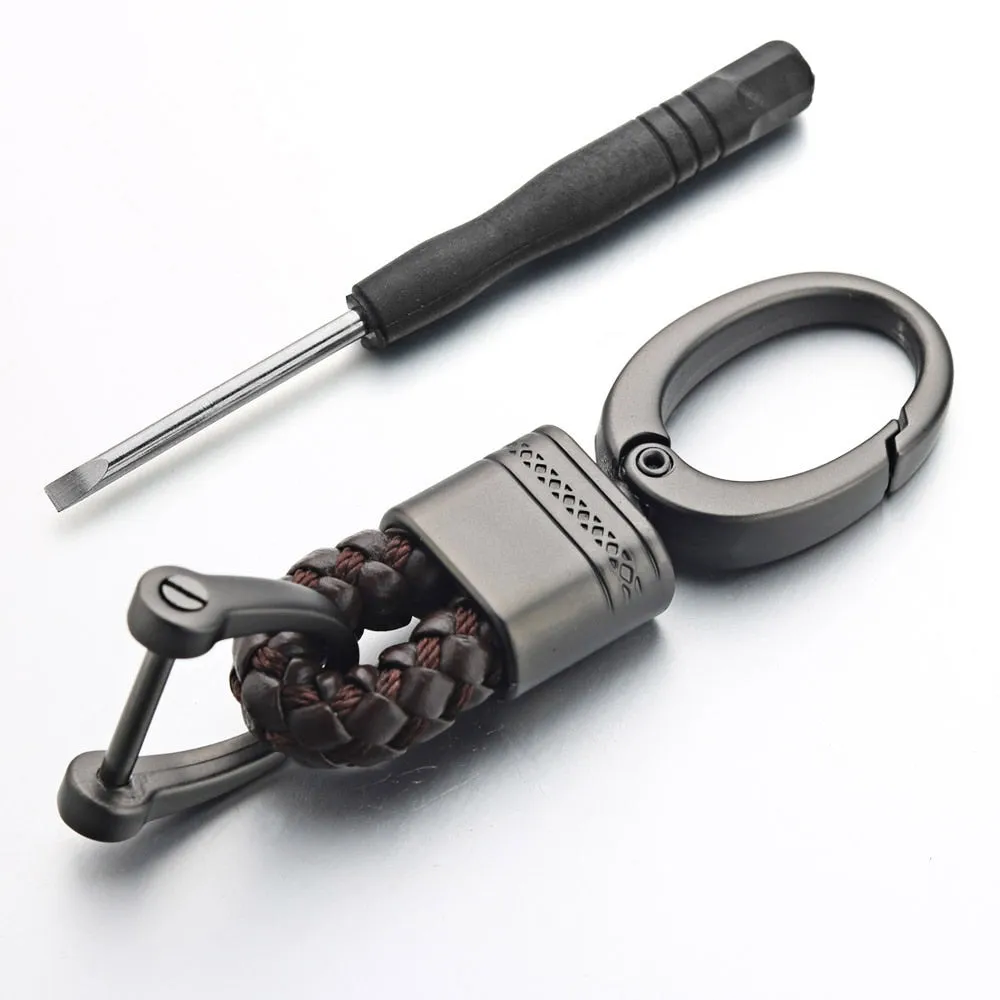 Leather Rope KeyChain For Car