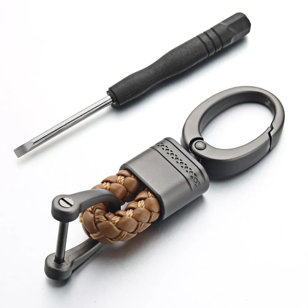 Leather Rope KeyChain For Car