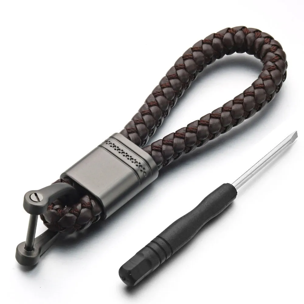 Leather Rope KeyChain For Car