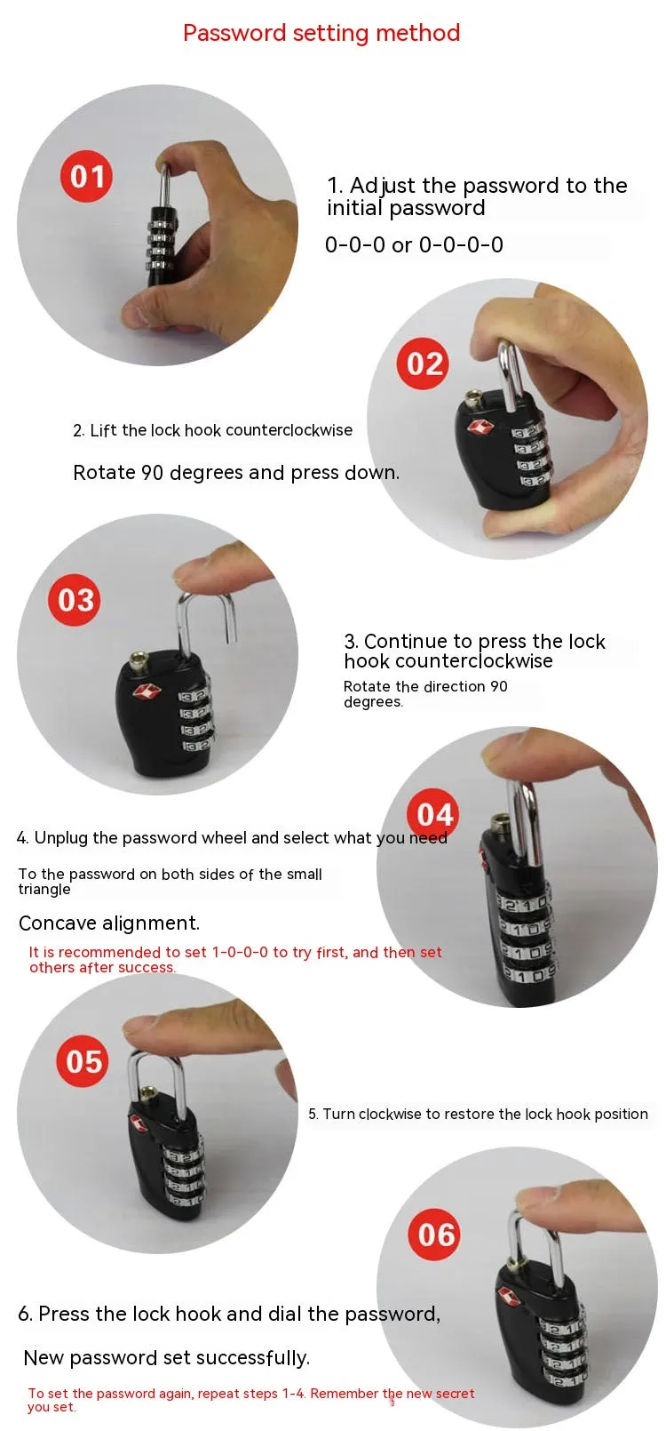 Luggage anti-theft customs code lock