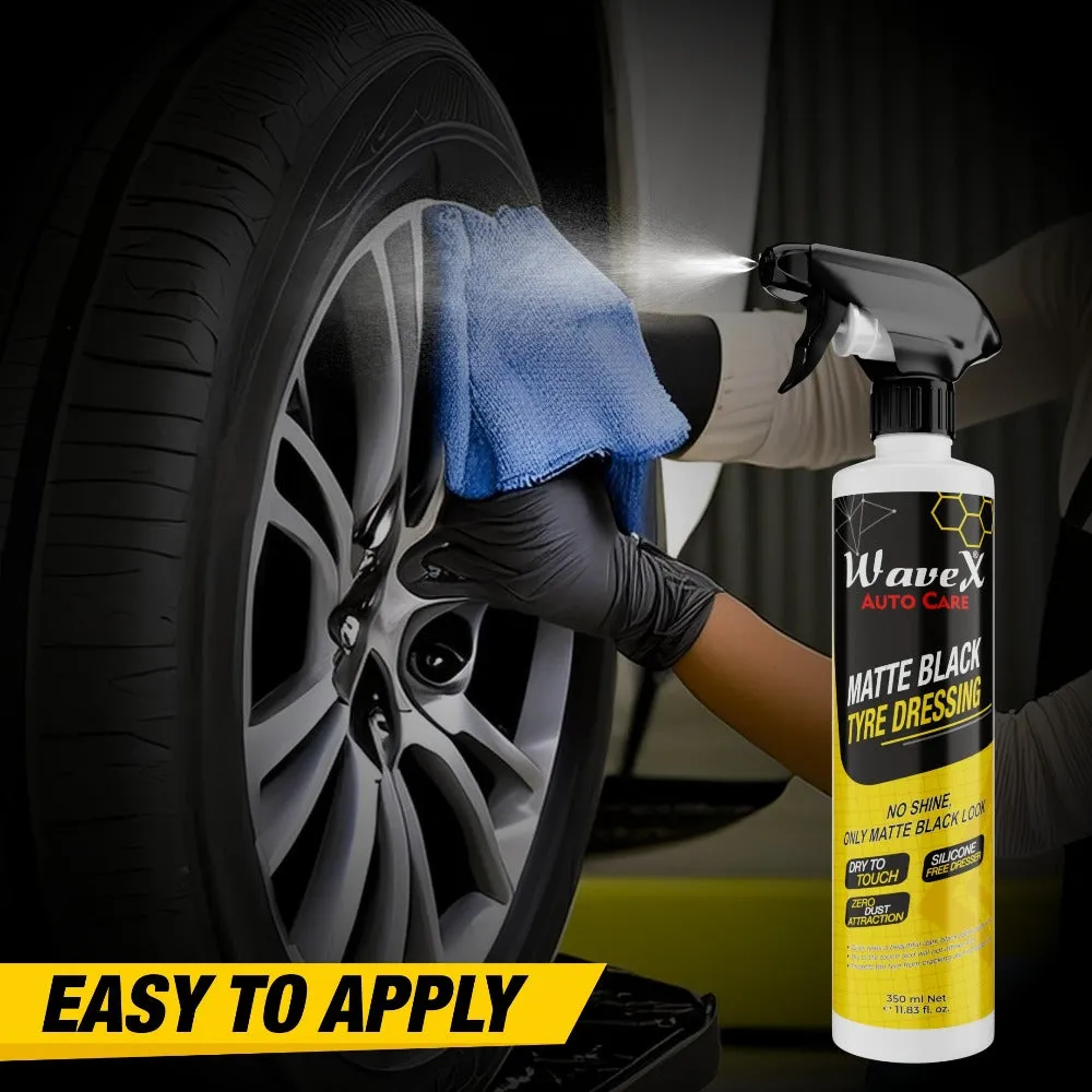 Matte Black Tyre Dressing Tyre Polish for Car | Matte Finish Tyre Polish with Zero Dust Attraction