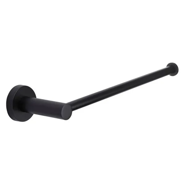 Meir Round Matte Black Guest Towel Rail