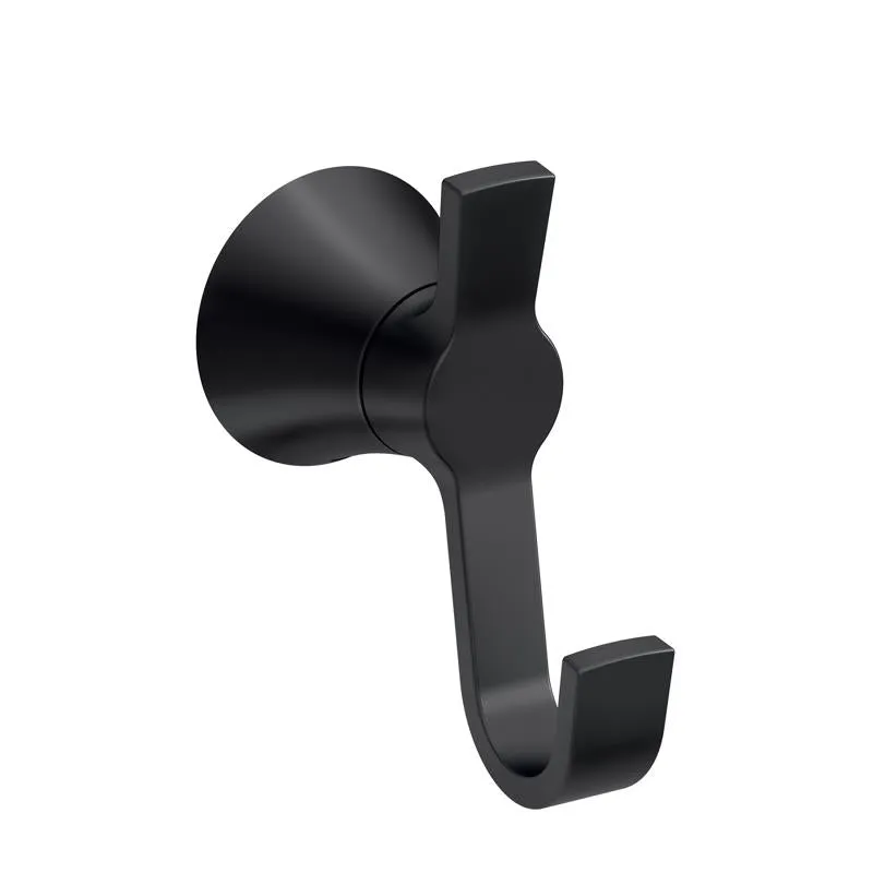 Moen Mikah 3-3/4 in. H X 1-29/32 in. W X 3-1/4 in. L Matte Black Robe Hook