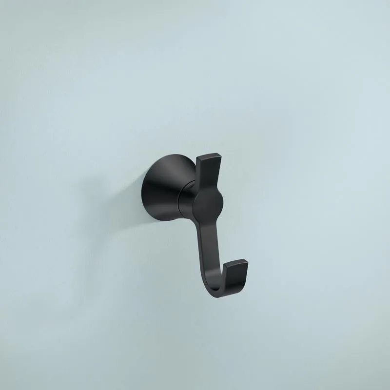 Moen Mikah 3-3/4 in. H X 1-29/32 in. W X 3-1/4 in. L Matte Black Robe Hook