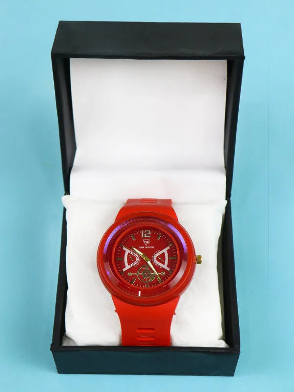 MW44 Men's Wrist Watch Worth Red Multidesign