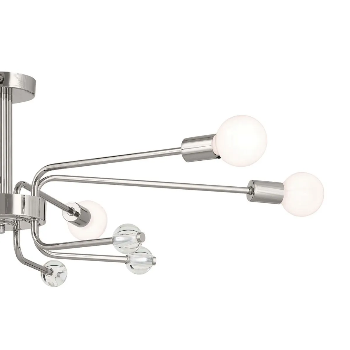 Ocala 41 in. 6 Lights Semi-flush Mount Light Polished Nickel Finish