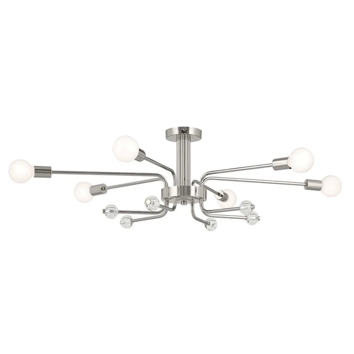 Ocala 41 in. 6 Lights Semi-flush Mount Light Polished Nickel Finish