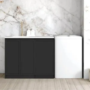 Otti Hampshire Black 1060mm Laundry Cabinet Set