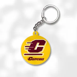 Pack 3 Central Michigan University Keychains