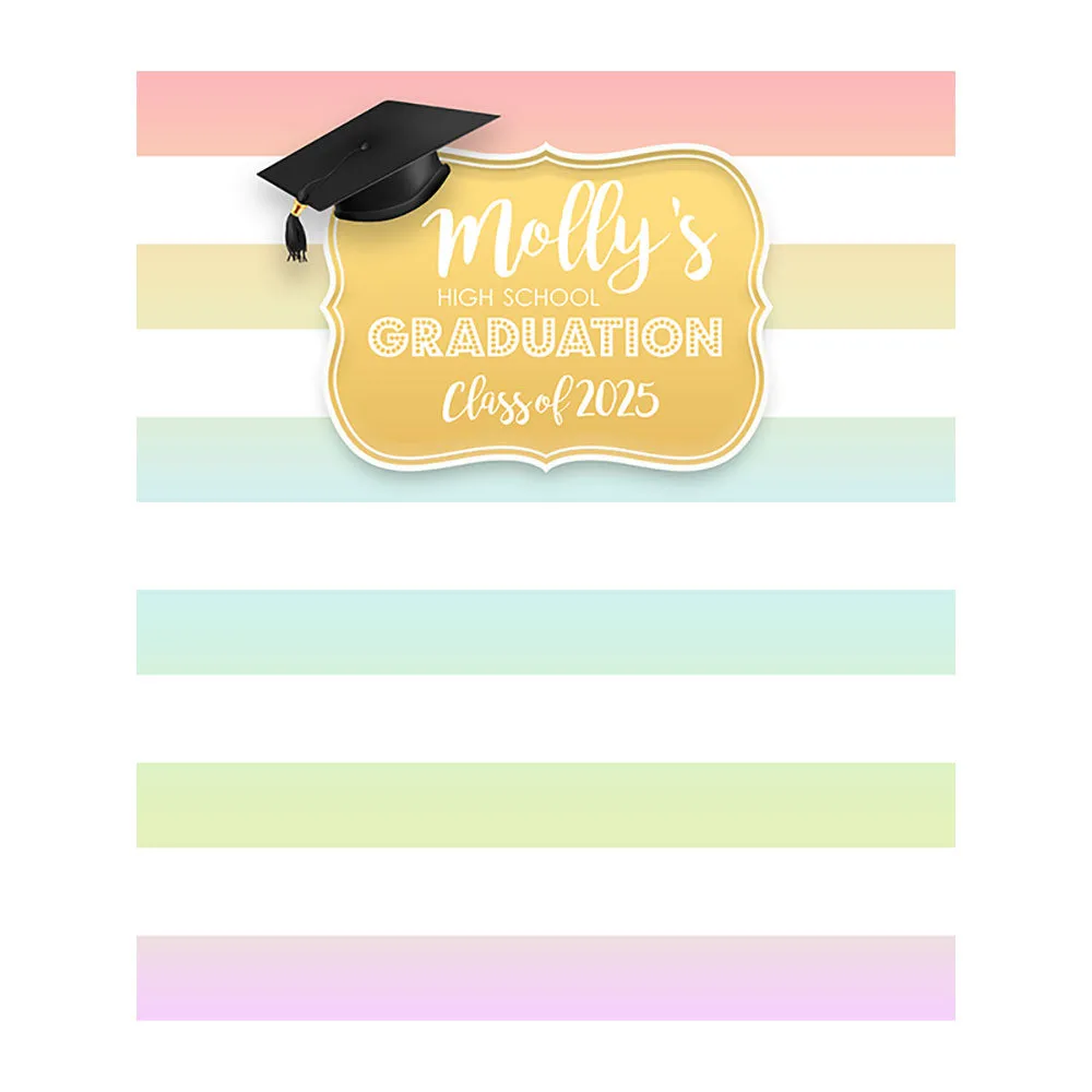 Pastel Custom Graduation Backdrop