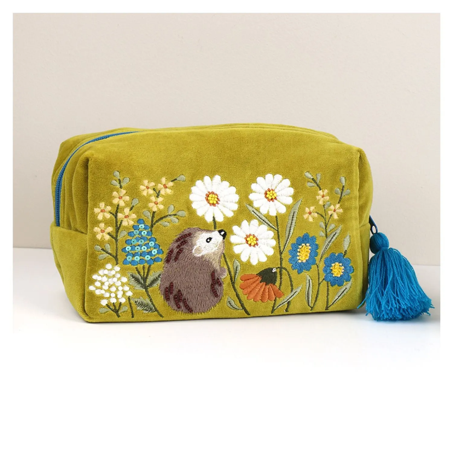 POM Small Autumn Mustard Hedgehog In Wildflower Bag