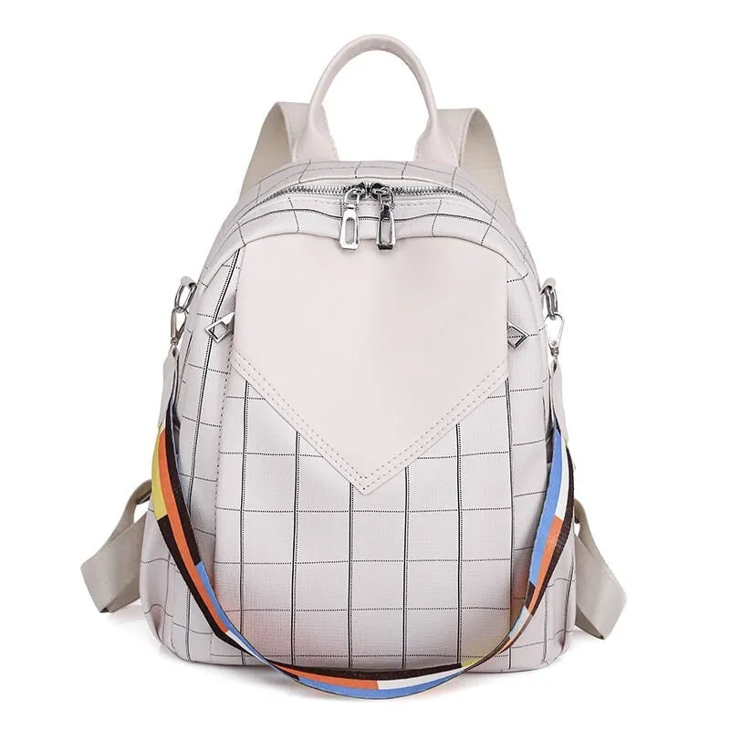 PU Leather Plaid Casual Bags For Women