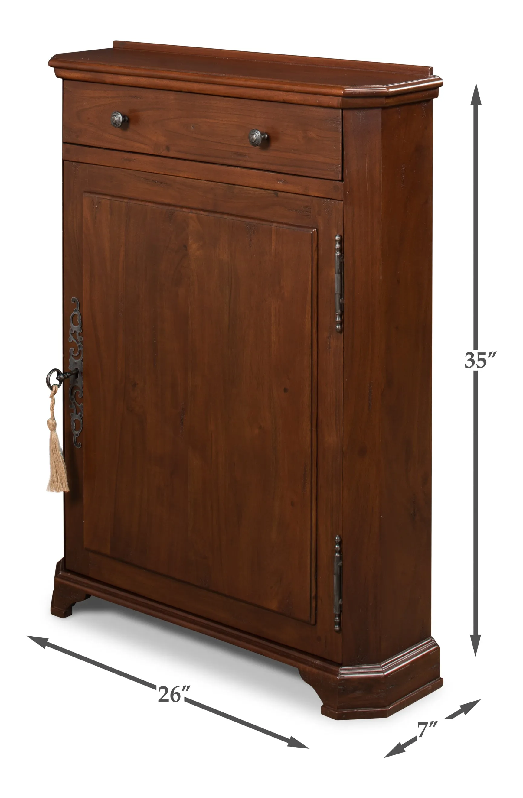 Sarreid - Dante Hall Cabinet  Walnut - Brown - Traditional