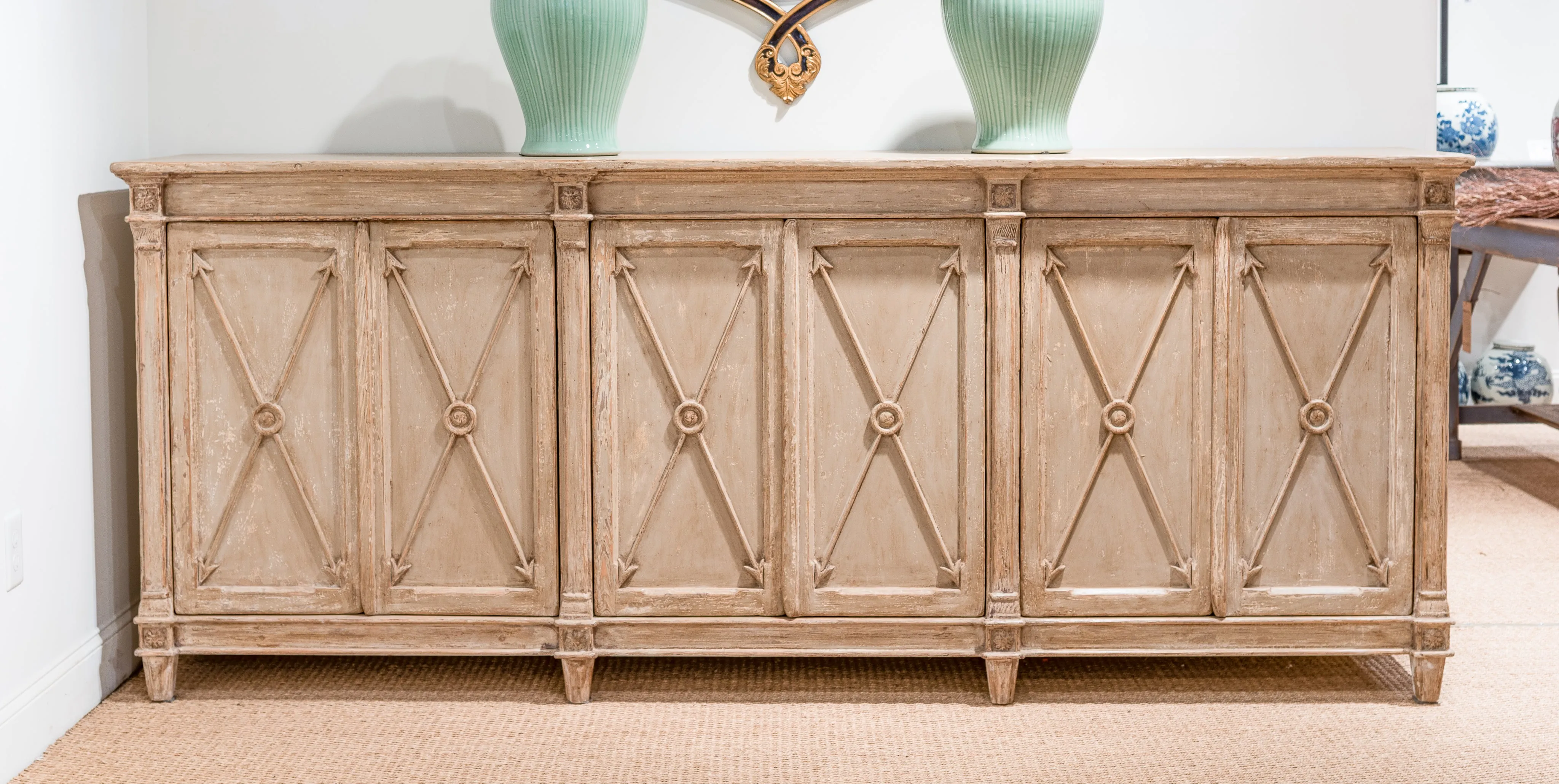 Sarreid - Marksman Sideboard  Dark Beige - Beige - Traditional