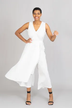 Step in Style AA23003 Belted Sleeveless Jumpsuit