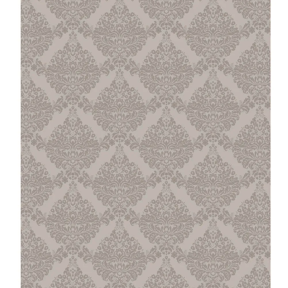 Taupe Gray Damask Printed Backdrop