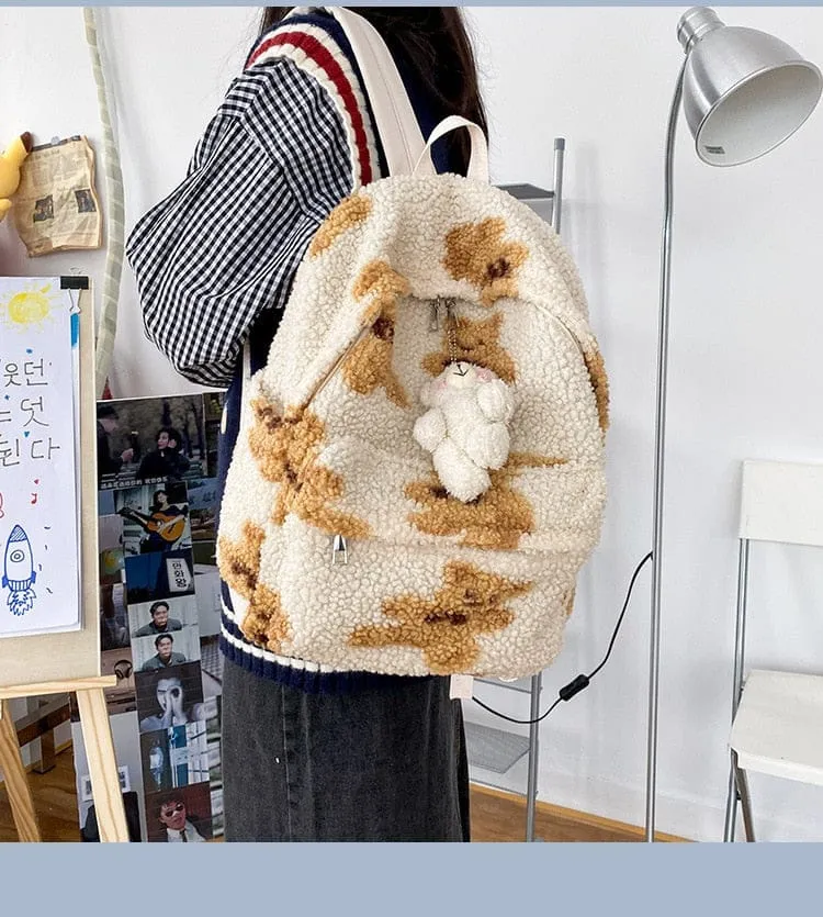 Teddy Bear Fuzzy Backpack