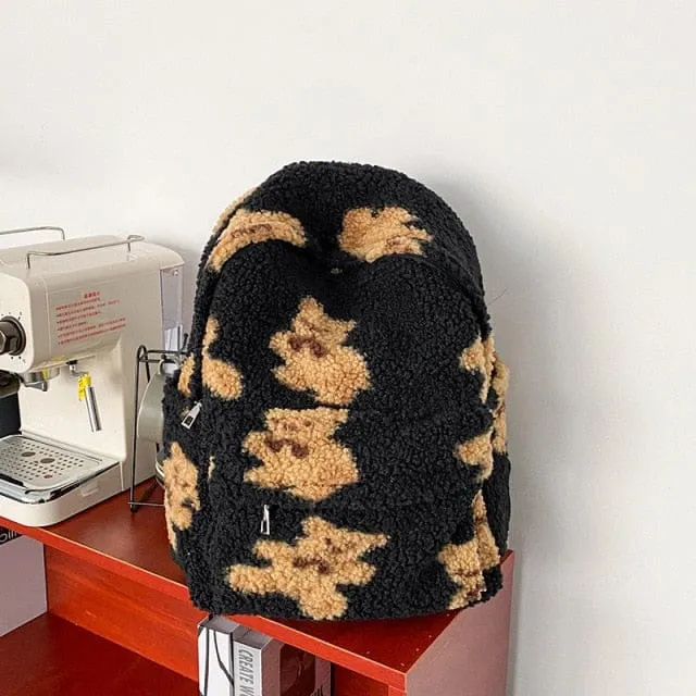 Teddy Bear Fuzzy Backpack