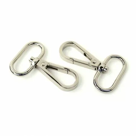 Two Swivel Hooks 1" Nickel - Sallie Tomato