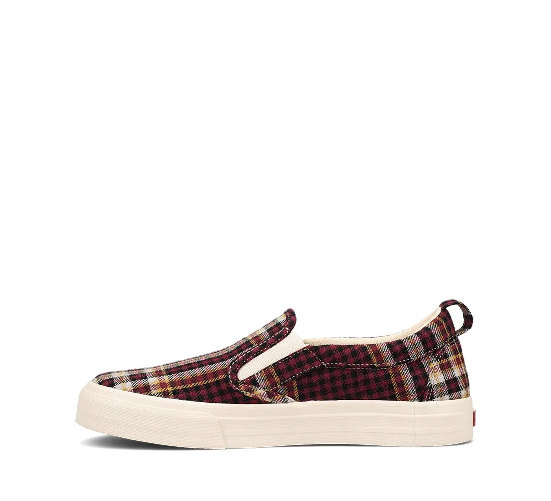 Women's Taos Rubber Soul Color: Burgundy Plaid