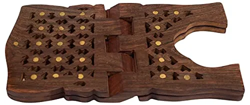 Wooden Handmade Quran Geeta Bible Holder Support Stand Reading Book Holder Display Folding Religious Prayer Stand Wooden Holy Book Stand by OM SHRI OM