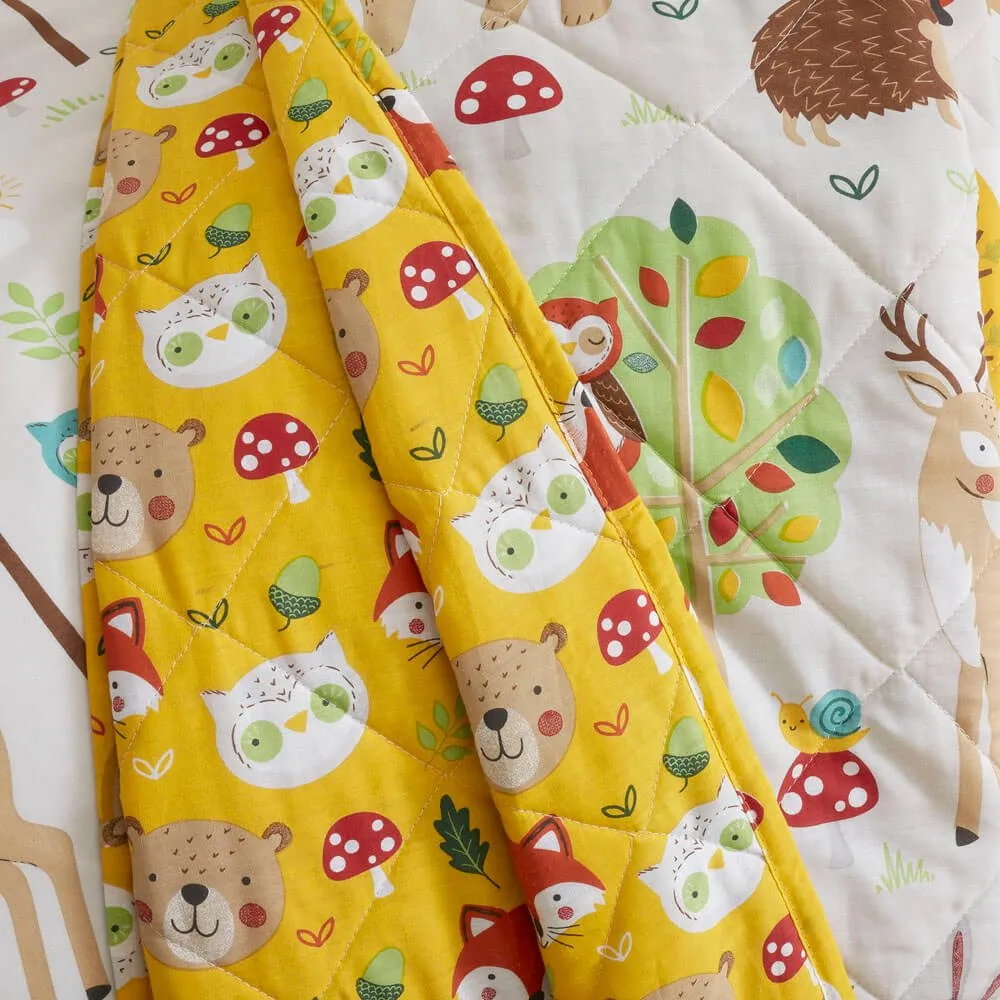 Woodland Friends Quilted Throw