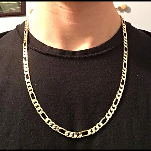 Yellow Chimes Gold-Plated Latest Fashion Stylish Thick & Long Figaro Design Neck Chains for Men and Boys