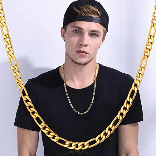 Yellow Chimes Gold-Plated Latest Fashion Stylish Thick & Long Figaro Design Neck Chains for Men and Boys