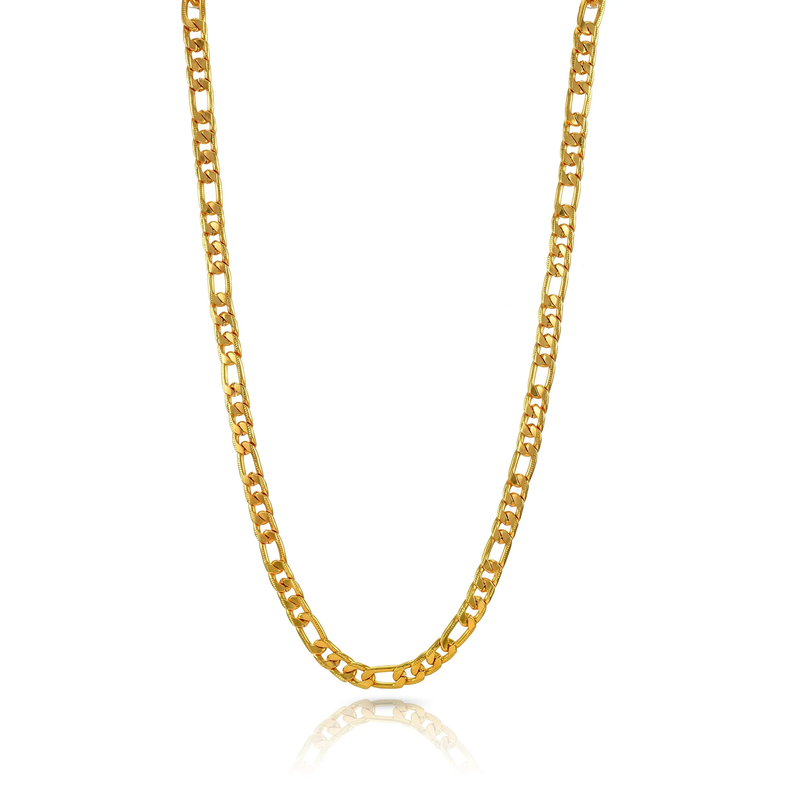 Yellow Chimes Gold-Plated Latest Fashion Stylish Thick & Long Figaro Design Neck Chains for Men and Boys