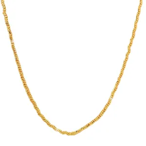 Yellow Chimes Gold Plated Latest Fashion Twisted Drop Designer Neck Chains for Men and Boys