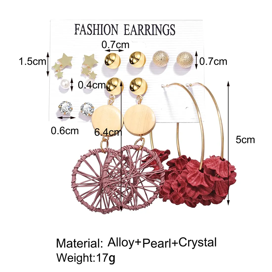 Yellow Chimes Latest Fashion Gold Plated Geometric Design Dangle Earrings for Women and Girls (Design 13)