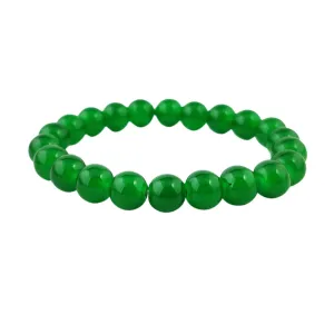 Yellow Chimes Latest Fashion Stylish Green Natural Beads Reiki Healing Stretchable Unisex Bracelets for Men and Women, Medium